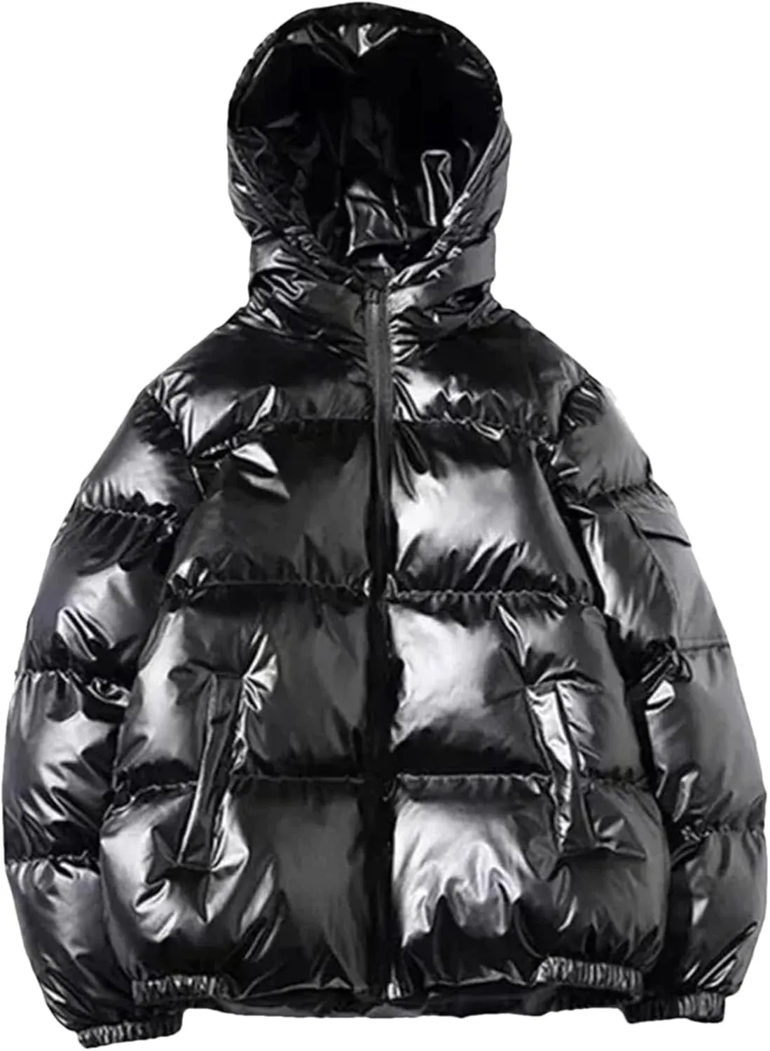Mens Coats And Jackets Women Harajuku Parkas Cotton Padded Hooded Bright Jackets