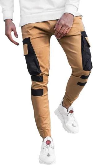 Men's Cotton Cargo Pants Casual Work Trousers Large Men's Sports Pants Men's Cargo Pants Multi-Pocket Slim Trousers