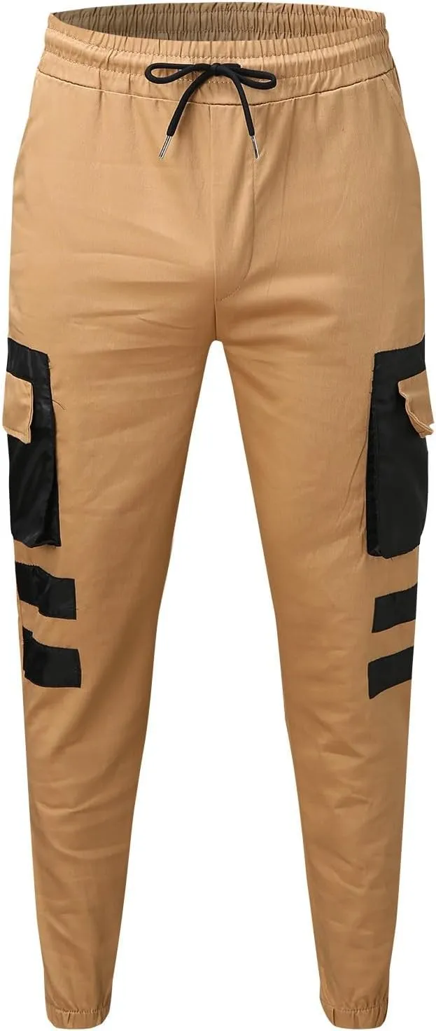 Men's Cotton Cargo Pants Casual Work Trousers Large Men's Sports Pants Men's Cargo Pants Multi-Pocket Slim Trousers