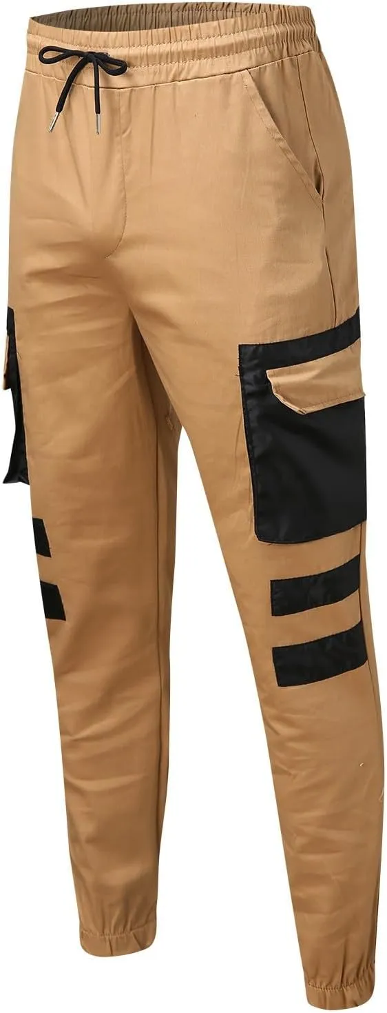 Men's Cotton Cargo Pants Casual Work Trousers Large Men's Sports Pants Men's Cargo Pants Multi-Pocket Slim Trousers