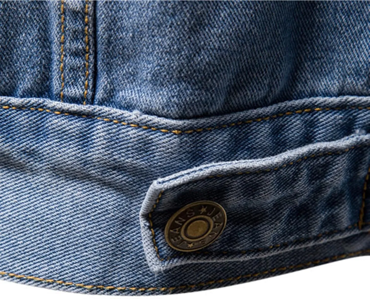 Men's Denim Jackets Solid Classic Multi-Pocket Loose Casual Trendy Jackets