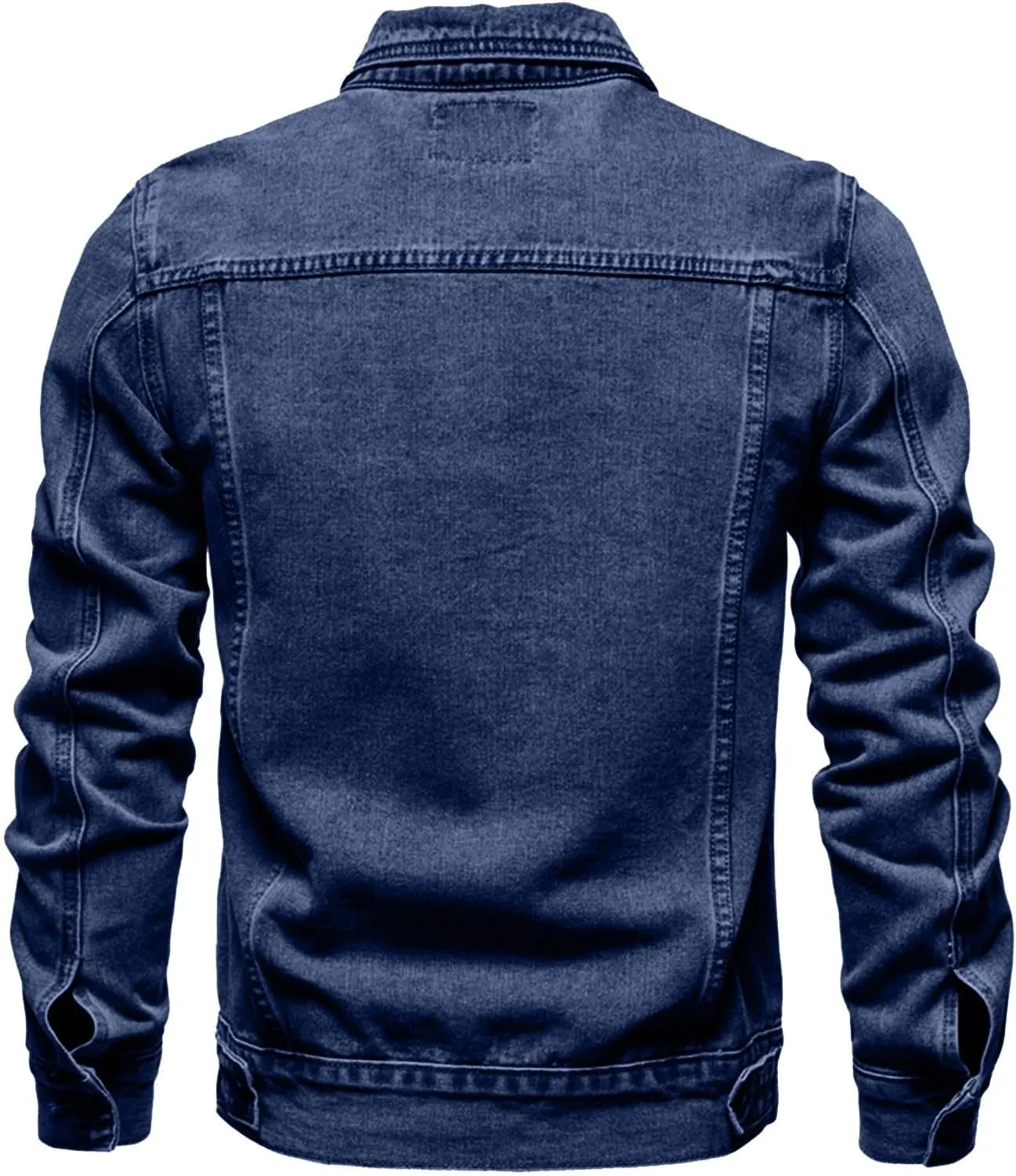 Men's Denim Jackets Solid Classic Multi-Pocket Loose Casual Trendy Jackets