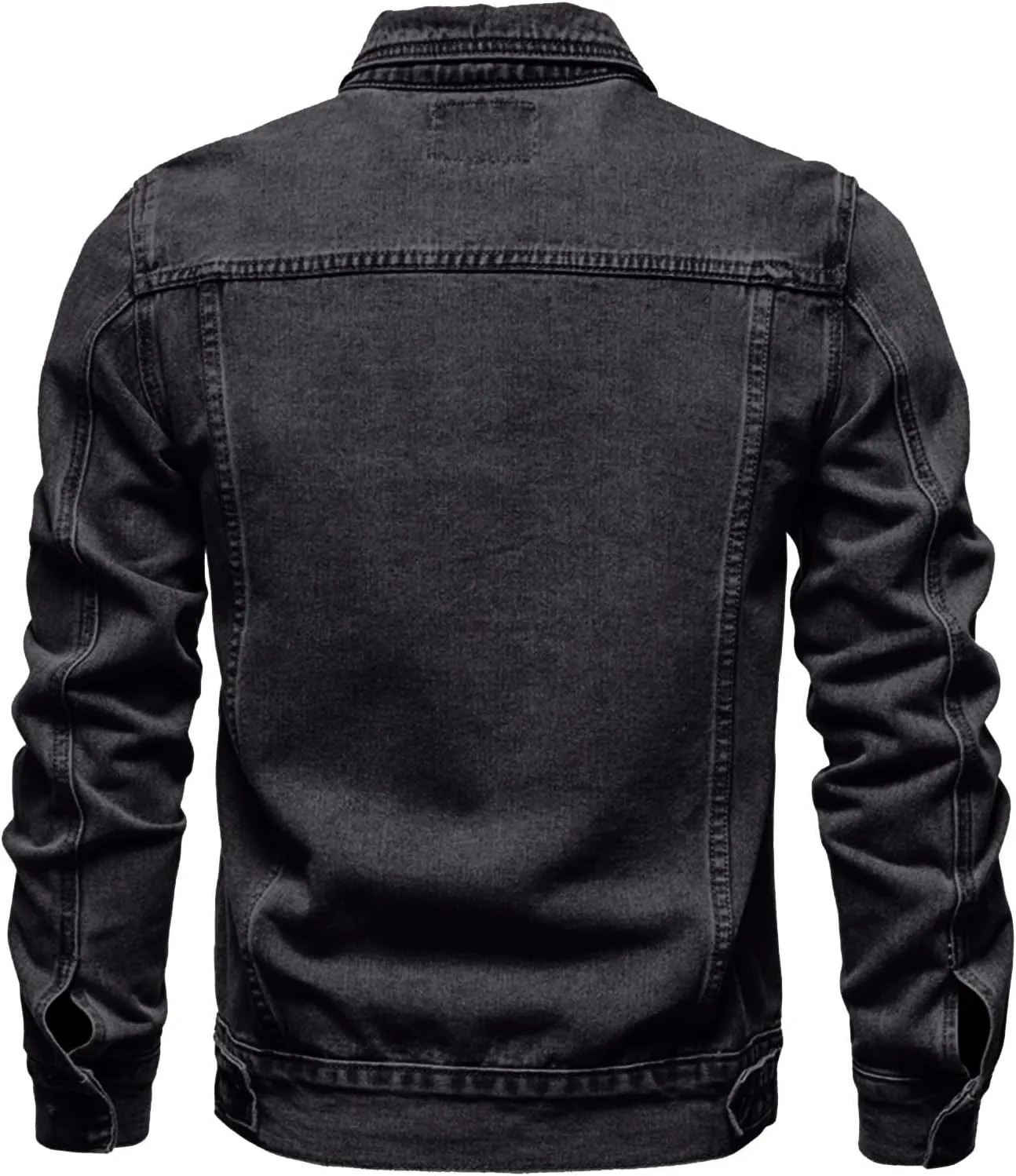 Men's Denim Jackets Solid Classic Multi-Pocket Loose Casual Trendy Jackets