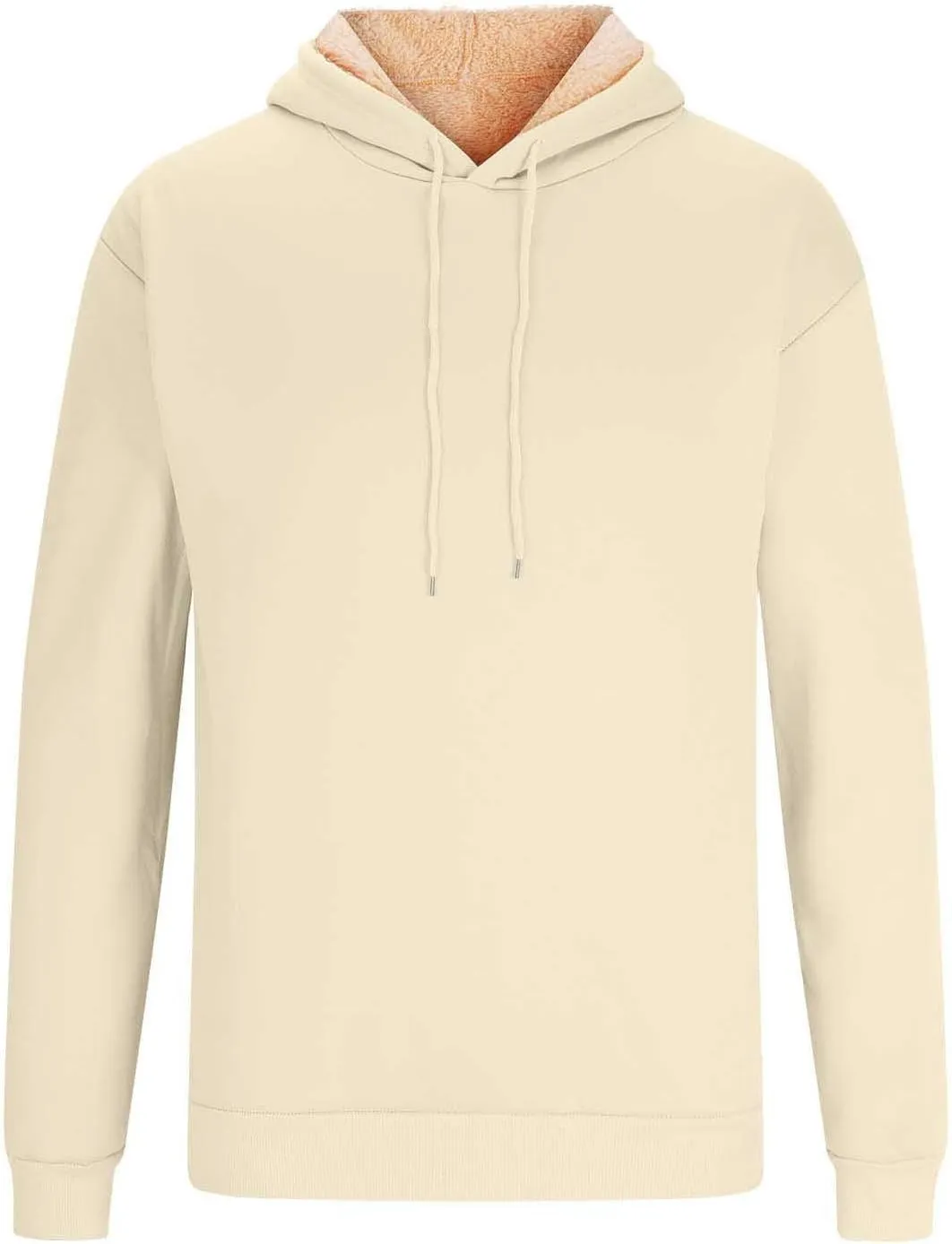 Mens Fleece Pullover Fleece Lined Heavy Weight Hoodie Heavy Duty Winter Hooded Sweatshirt Thermal Warm Sweatshirts