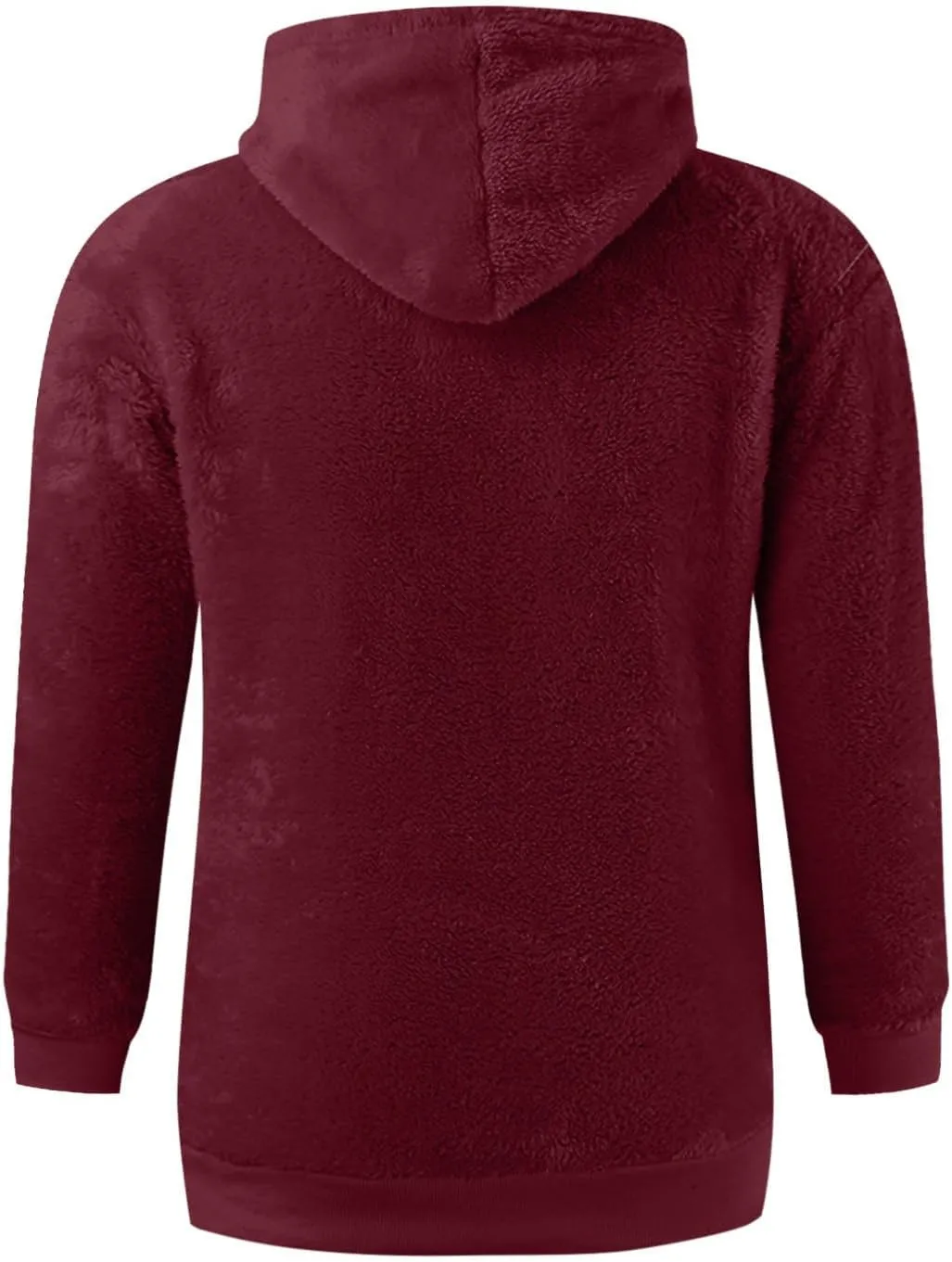 Mens Fuzzy Sherpa Hoodie Plus Size Pullover Fleece Sweatshirts Cozy Soft Thick Warm Winter Fluffy Outerwear