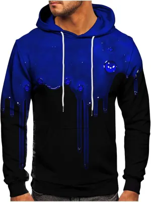 Men's Gym Workout Active Long Sleeve Pullover Lightweight Hoodie Casual Hooded Sweatshirts, M-6XL