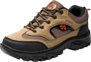 Mens Hiking Shoes Outdoor Walking Shoes Breathable Trekking Trails Shoes Low Top Sneakers Lightweight Walking Shoes