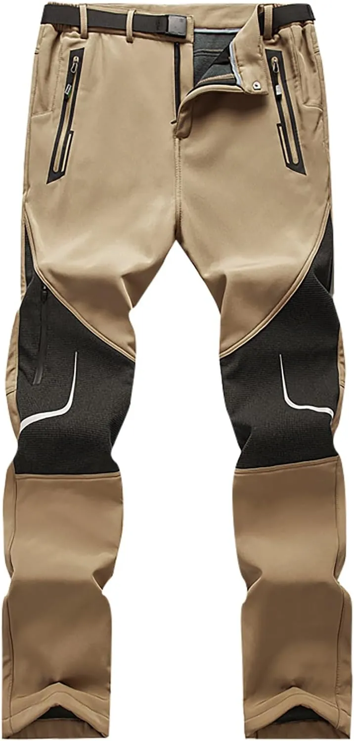 Men's Hiking Tactical Trousers Stretch Casual Travel Pants with Zip Pockets Sport Pants Quick Dry Windproof Sportswear