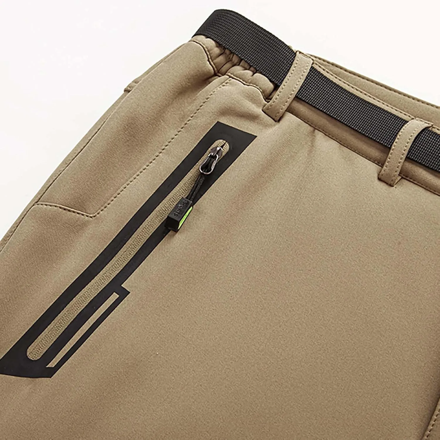 Men's Hiking Tactical Trousers Stretch Casual Travel Pants with Zip Pockets Sport Pants Quick Dry Windproof Sportswear