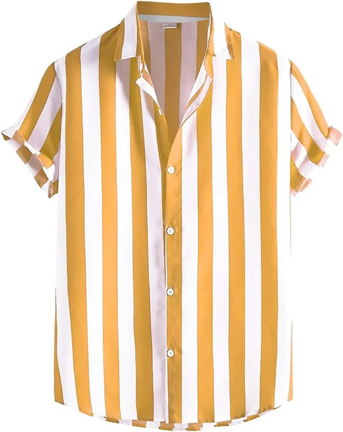 Men's Linen Shirts Stripe Short Sleeve Button Down Shirts Casual Relaxed Fit Hawaii Shirts 2025 Summer Beach Shirts