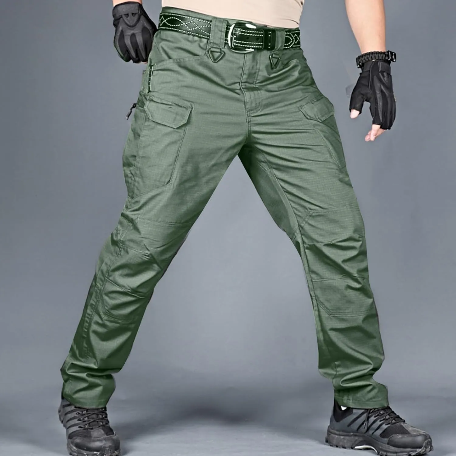 Men's Multi-Pocket Cargo Pants Fashion Work Trousers Men's Military Pants Men Chino Cargo Pants Jogging Pants Men