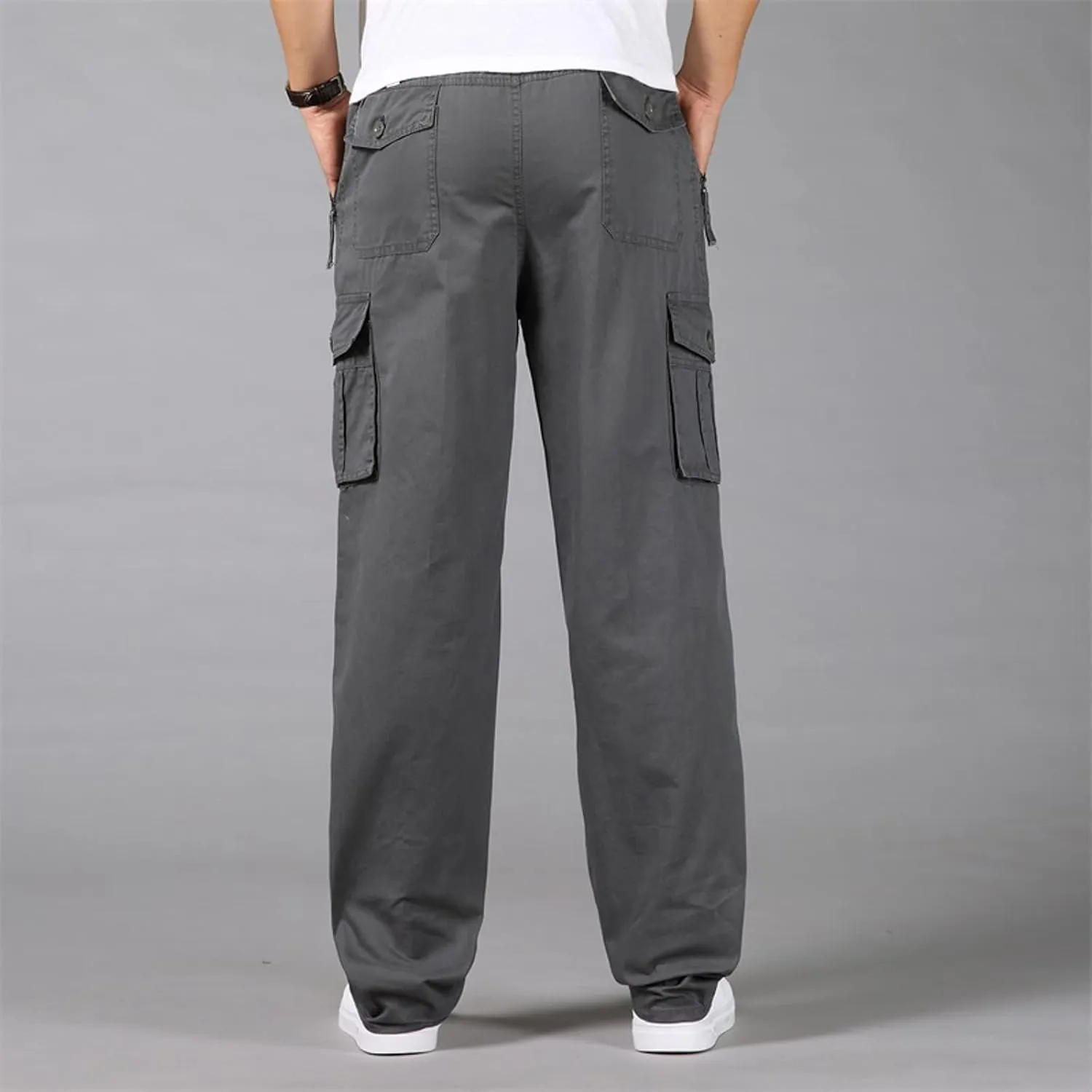 Mens Multi Pockets Cargo Pants Hiking Combat Work Outdoor Trousers Ripstop Wild Cargo Pants with Pockets