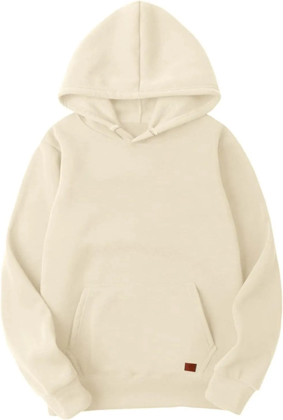 Mens Oversized Hoodies Pullover Solid Vintage Long Sleeve Sweatshirt Heavyweight Baggy Streetwear Top Athletic