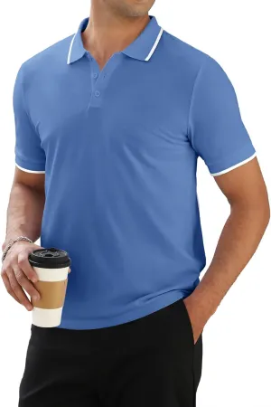 Mens Plain Henley Shirts Short Sleeve Casual Button T Shirts Basic Tee Shirts Summer T-Shirts