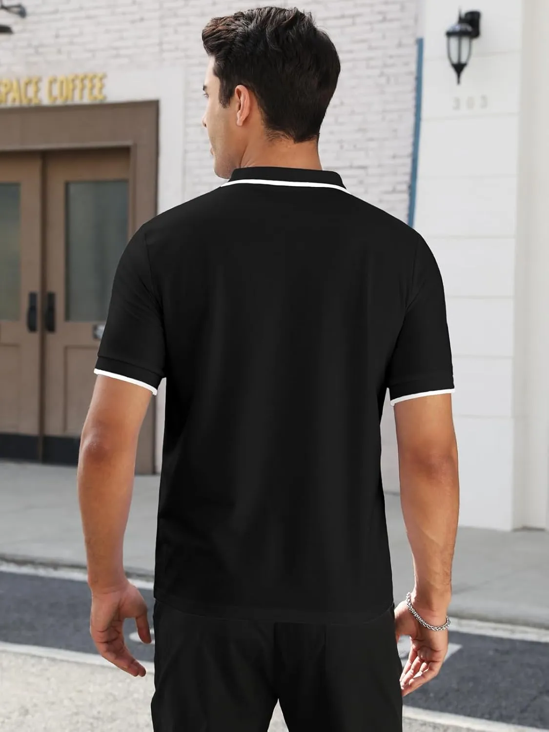 Mens Plain Henley Shirts Short Sleeve Casual Button T Shirts Basic Tee Shirts Summer T-Shirts