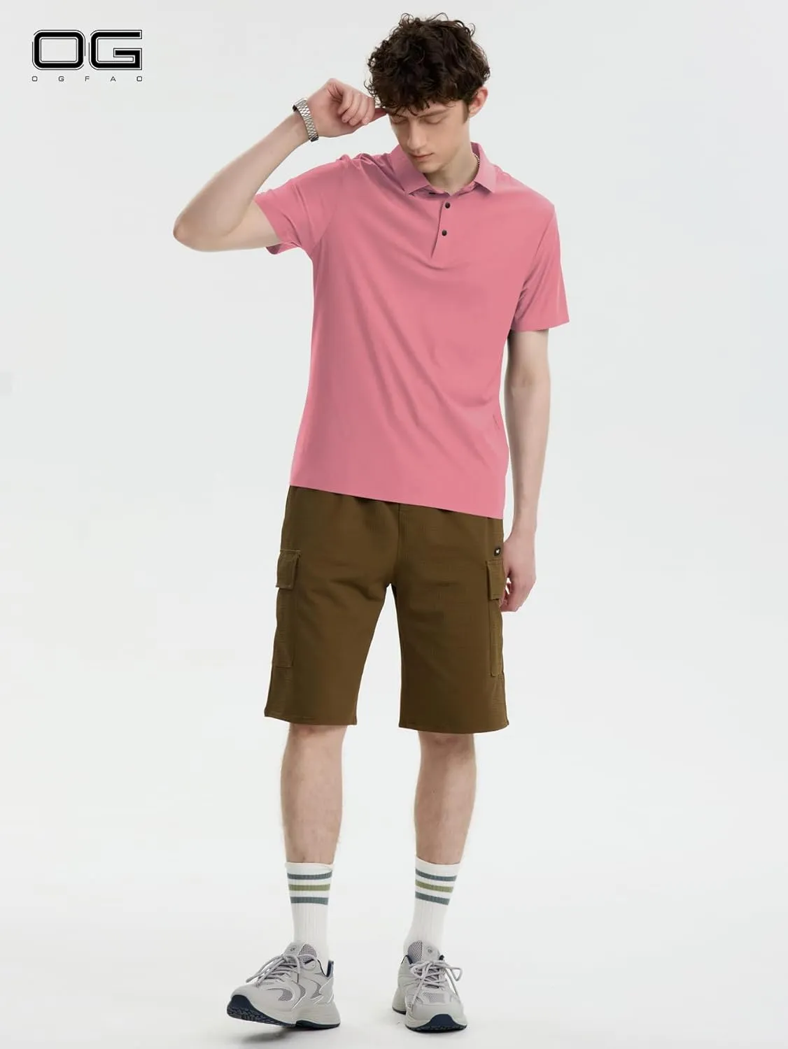 Men's Polo Shirts Short Sleeve Golf Shirts Slim Fit Muscle Quick Dry Casual Dry Fit T Shirts