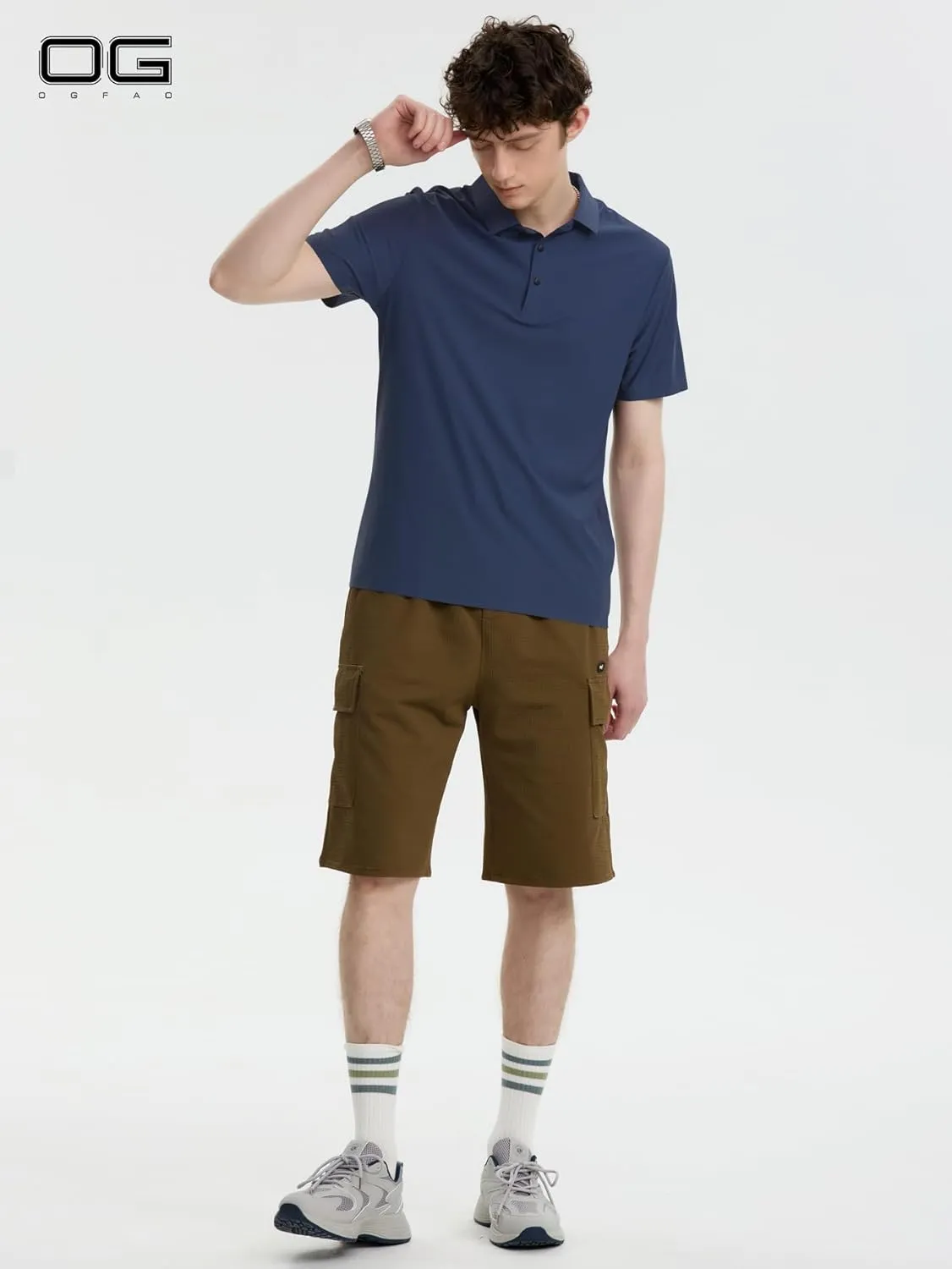 Men's Polo Shirts Short Sleeve Golf Shirts Slim Fit Muscle Quick Dry Casual Dry Fit T Shirts