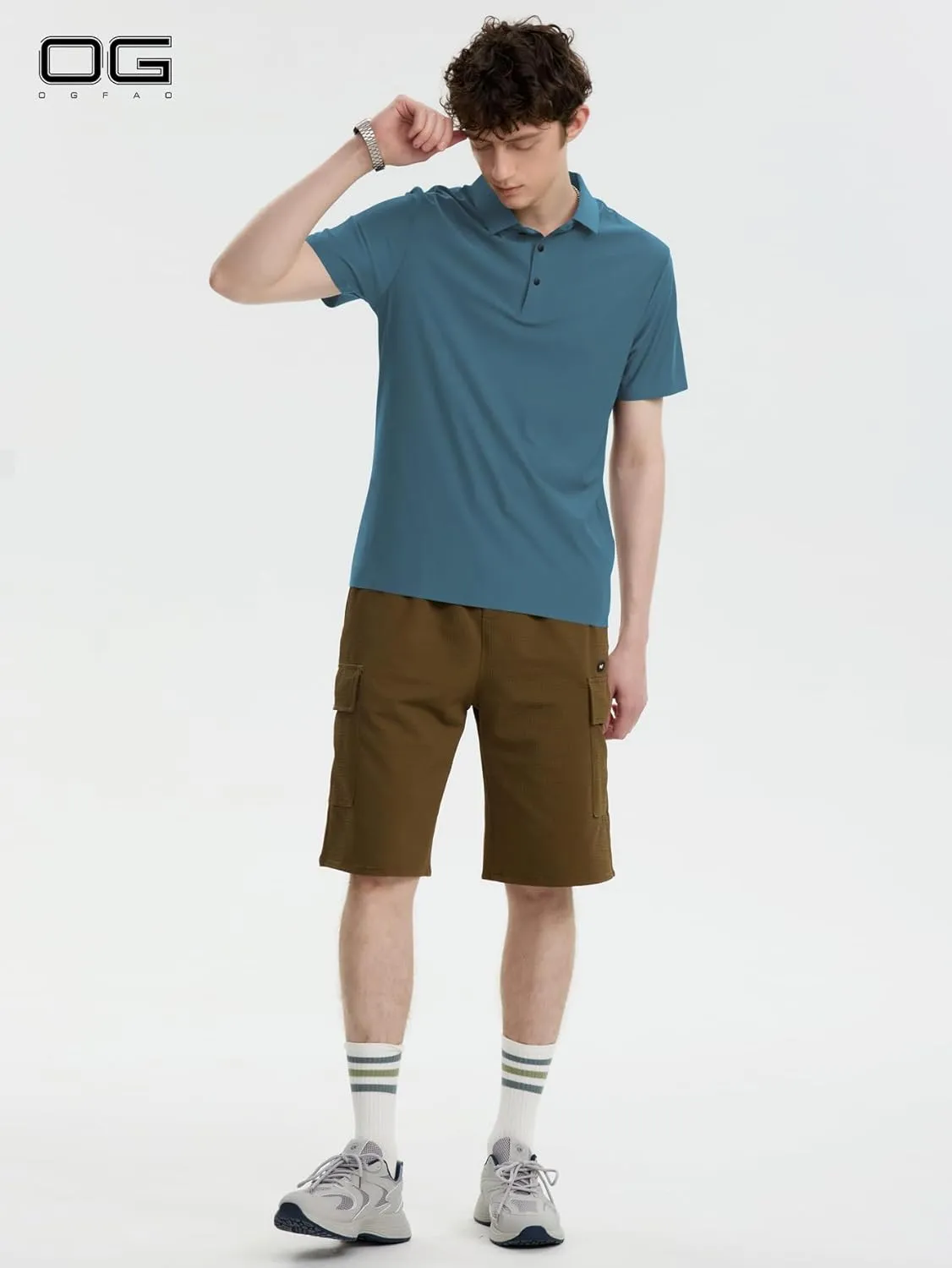 Men's Polo Shirts Short Sleeve Golf Shirts Slim Fit Muscle Quick Dry Casual Dry Fit T Shirts