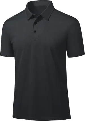 Men's Polo Shirts Short Sleeve Golf Shirts Slim Fit Muscle Quick Dry Casual Dry Fit T Shirts