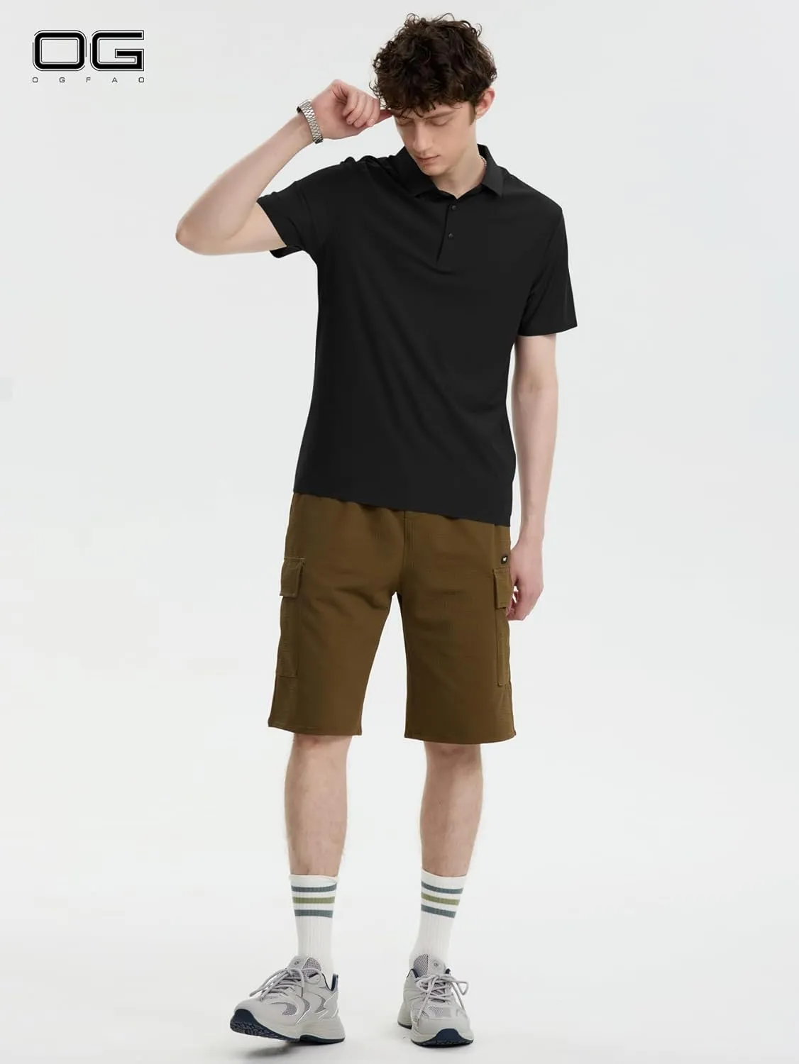 Men's Polo Shirts Short Sleeve Golf Shirts Slim Fit Muscle Quick Dry Casual Dry Fit T Shirts
