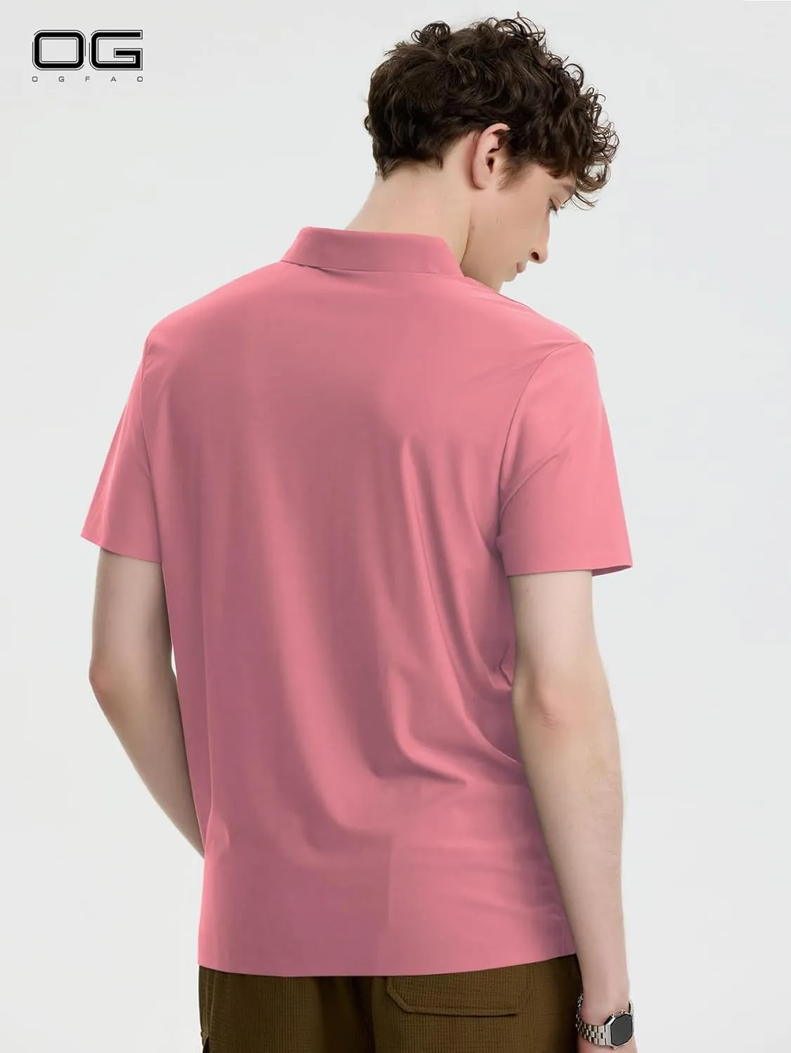 Men's Polo Shirts Short Sleeve Golf Shirts Slim Fit Muscle Quick Dry Casual Dry Fit T Shirts