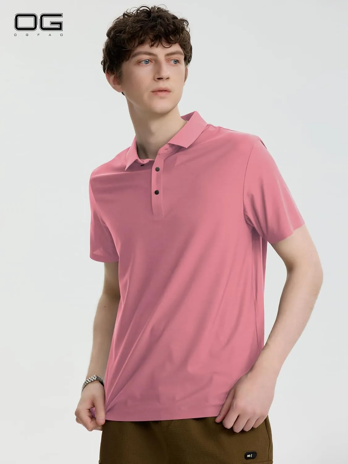 Men's Polo Shirts Short Sleeve Golf Shirts Slim Fit Muscle Quick Dry Casual Dry Fit T Shirts