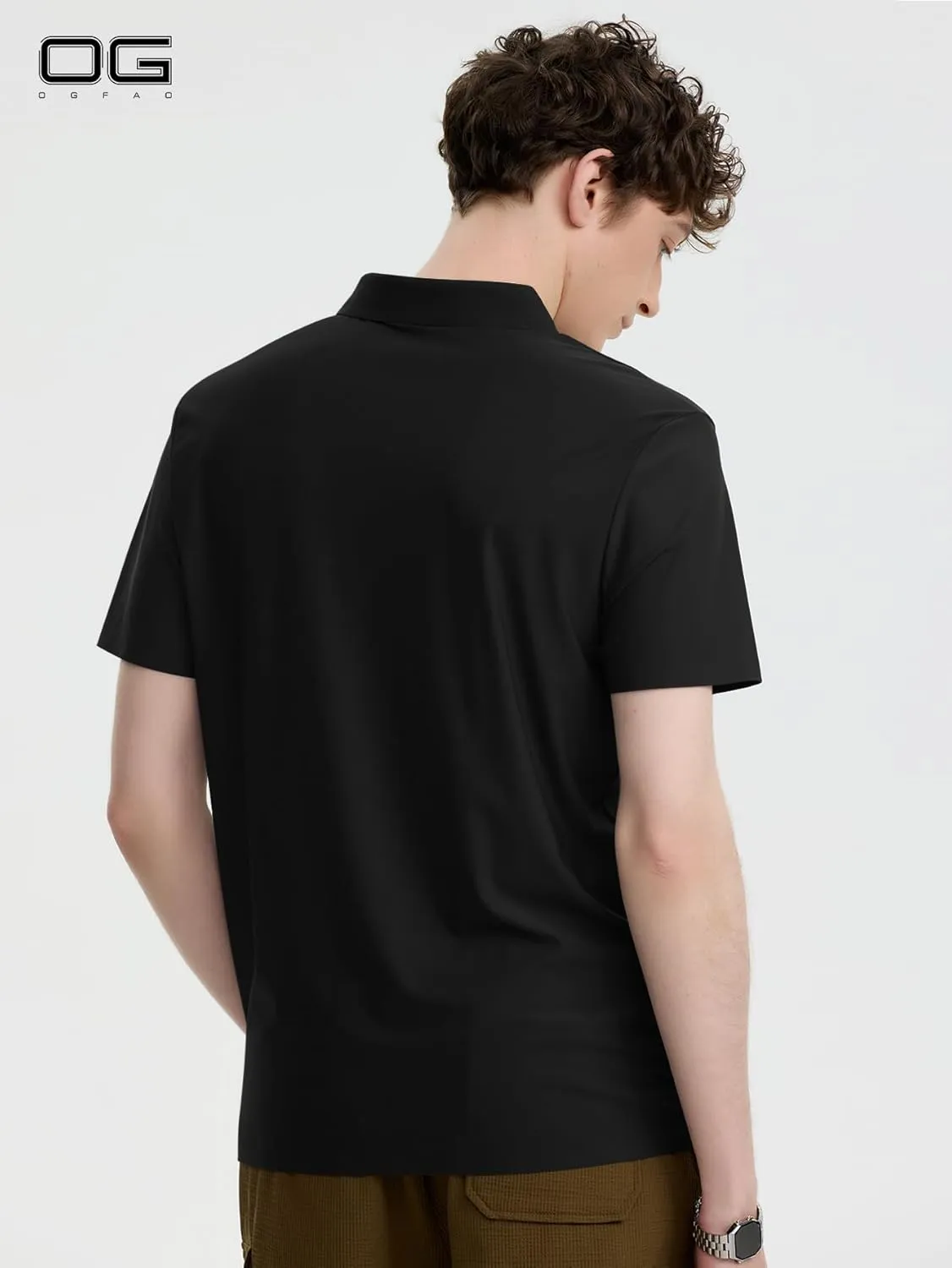 Men's Polo Shirts Short Sleeve Golf Shirts Slim Fit Muscle Quick Dry Casual Dry Fit T Shirts