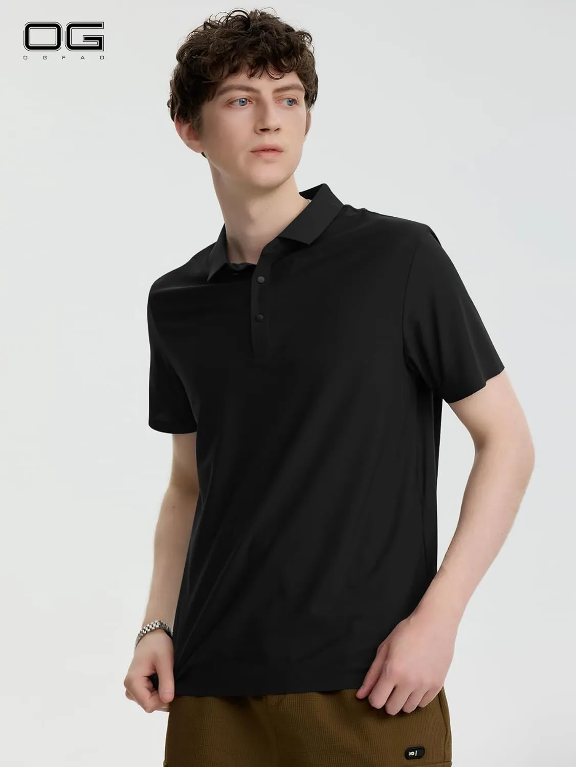 Men's Polo Shirts Short Sleeve Golf Shirts Slim Fit Muscle Quick Dry Casual Dry Fit T Shirts