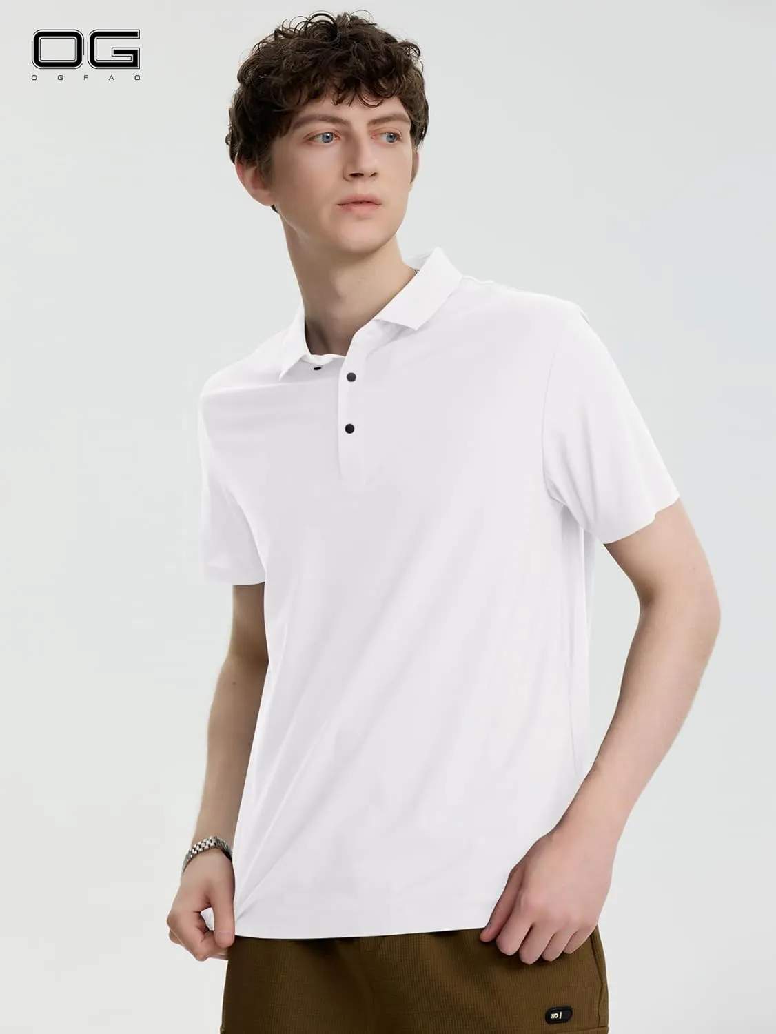 Men's Polo Shirts Short Sleeve Golf Shirts Slim Fit Muscle Quick Dry Casual Dry Fit T Shirts