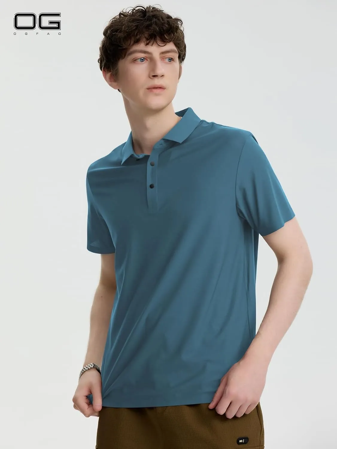 Men's Polo Shirts Short Sleeve Golf Shirts Slim Fit Muscle Quick Dry Casual Dry Fit T Shirts