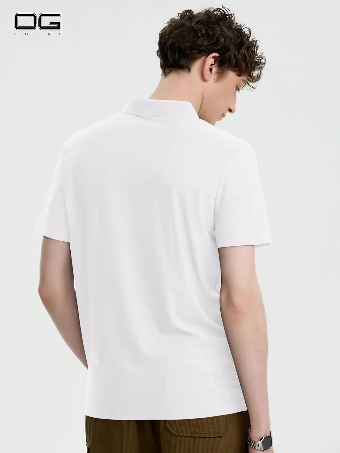 Men's Polo Shirts Short Sleeve Golf Shirts Slim Fit Muscle Quick Dry Casual Dry Fit T Shirts