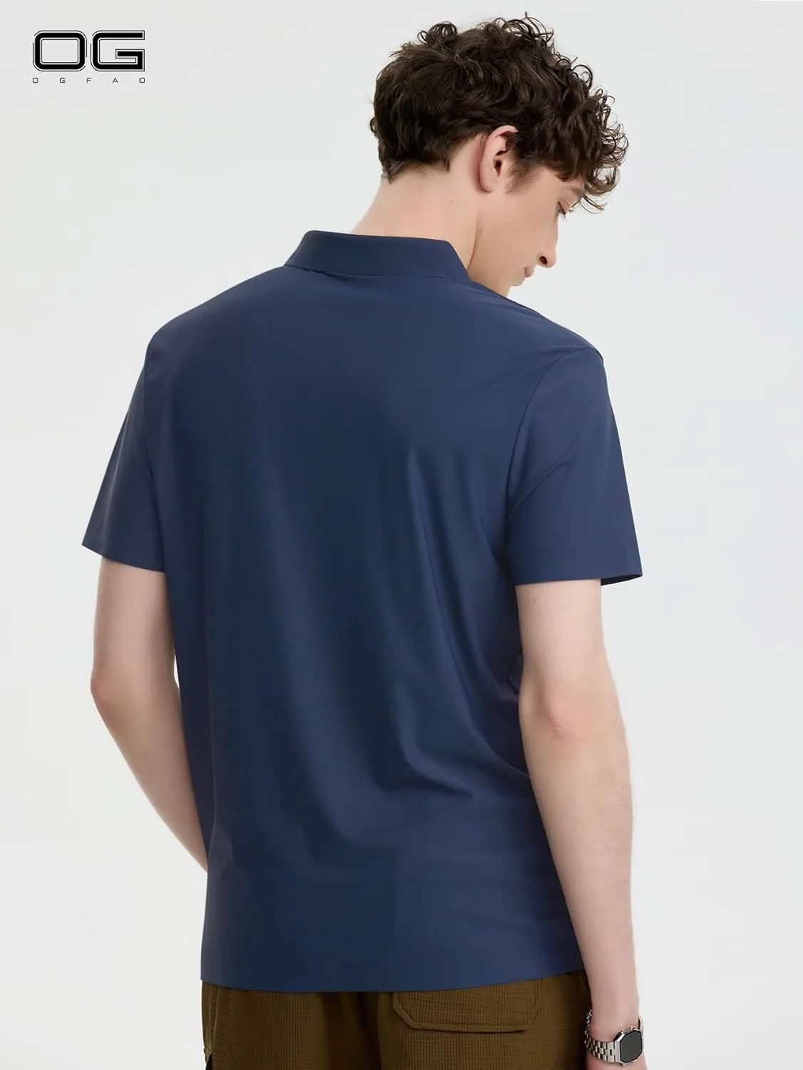 Men's Polo Shirts Short Sleeve Golf Shirts Slim Fit Muscle Quick Dry Casual Dry Fit T Shirts