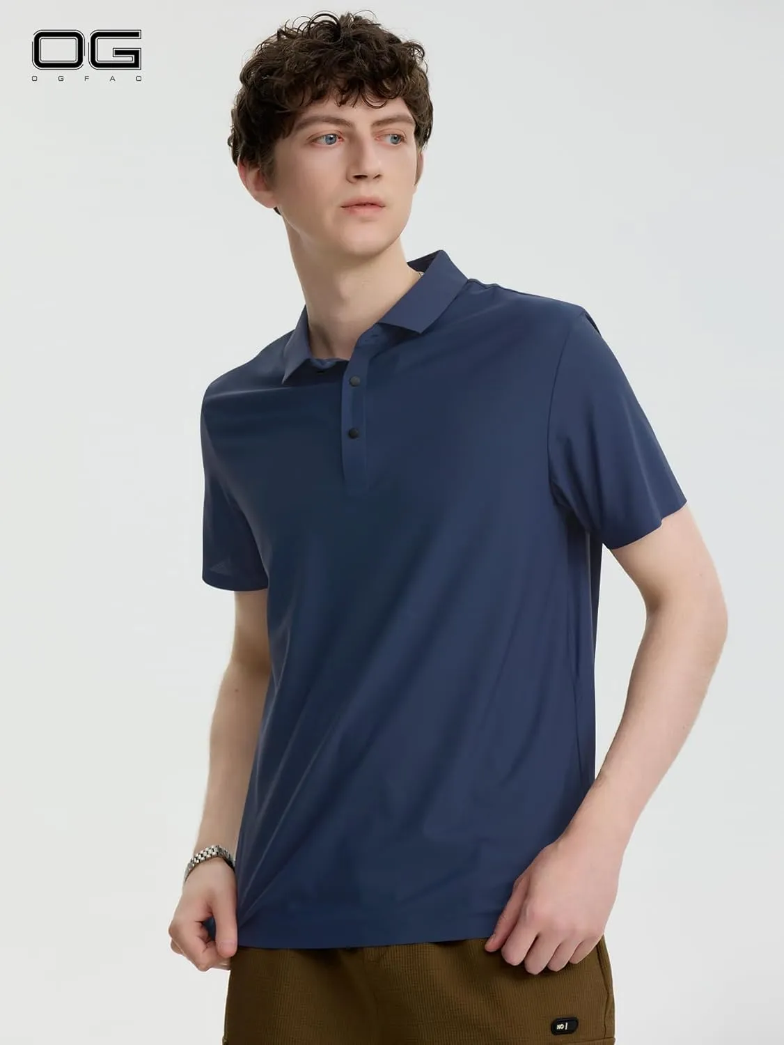 Men's Polo Shirts Short Sleeve Golf Shirts Slim Fit Muscle Quick Dry Casual Dry Fit T Shirts