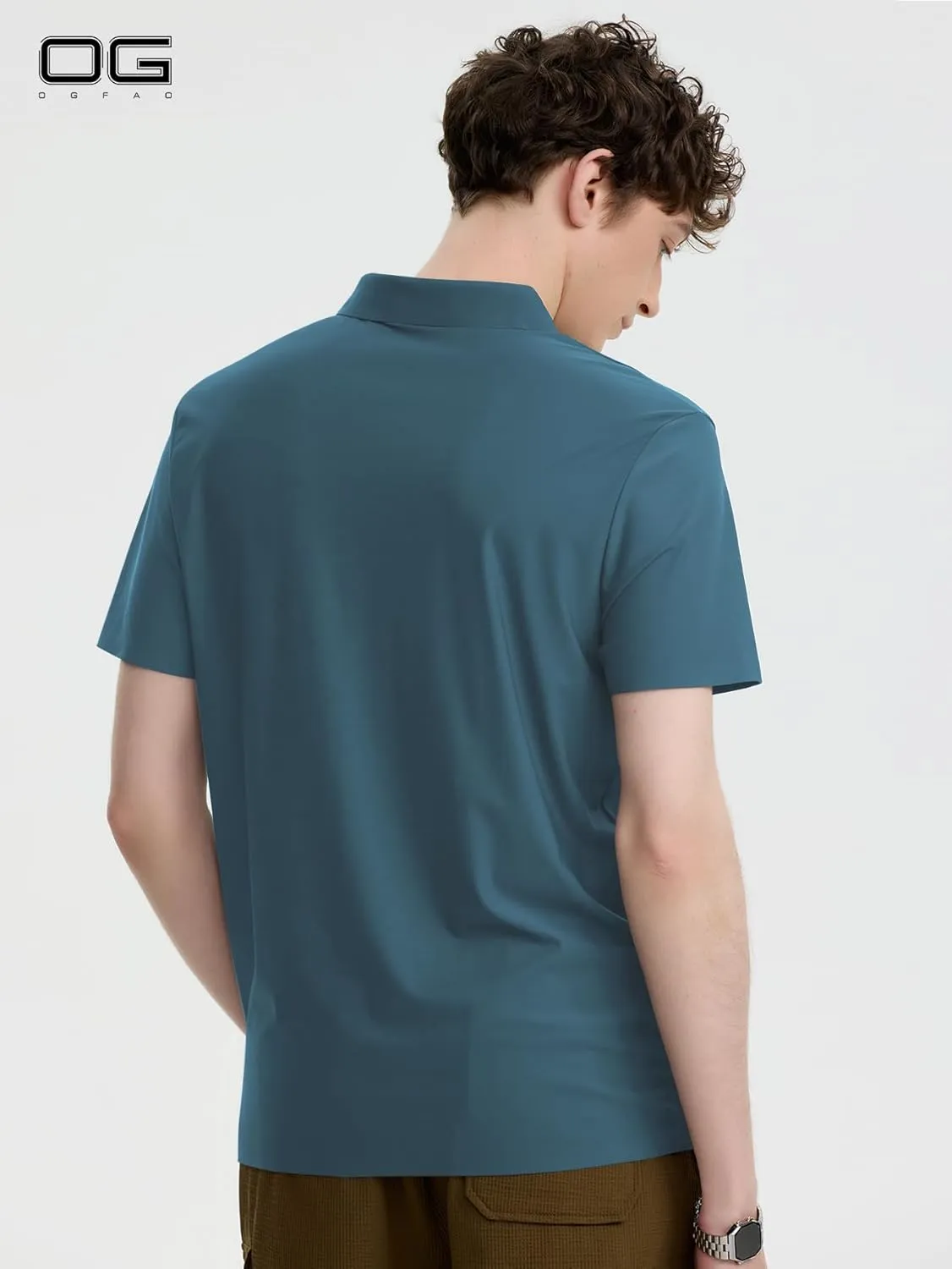 Men's Polo Shirts Short Sleeve Golf Shirts Slim Fit Muscle Quick Dry Casual Dry Fit T Shirts