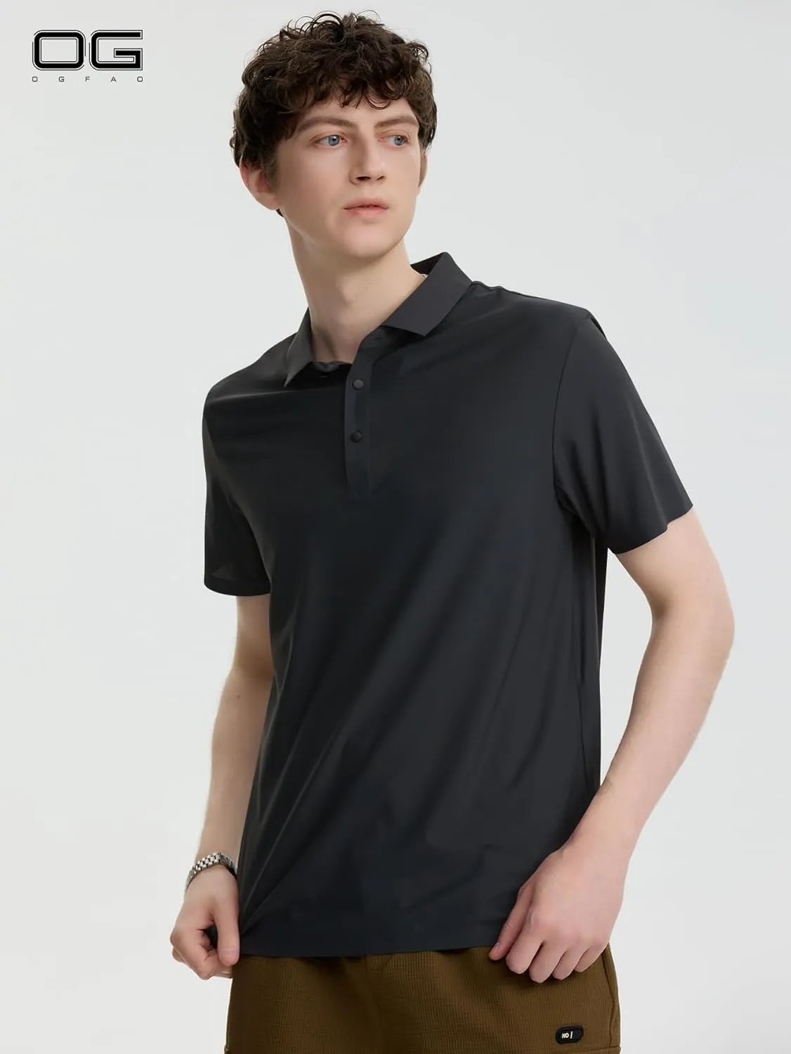 Men's Polo Shirts Short Sleeve Golf Shirts Slim Fit Muscle Quick Dry Casual Dry Fit T Shirts