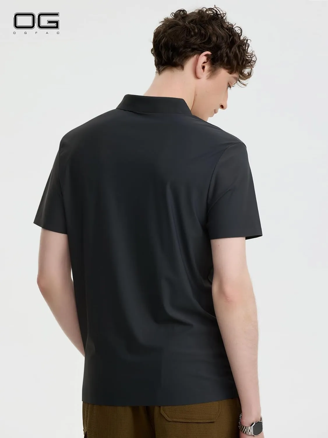 Men's Polo Shirts Short Sleeve Golf Shirts Slim Fit Muscle Quick Dry Casual Dry Fit T Shirts