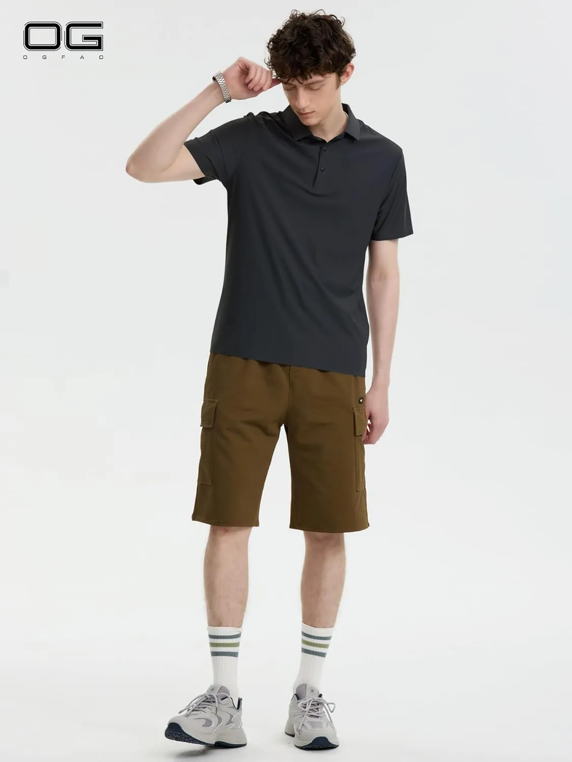 Men's Polo Shirts Short Sleeve Golf Shirts Slim Fit Muscle Quick Dry Casual Dry Fit T Shirts