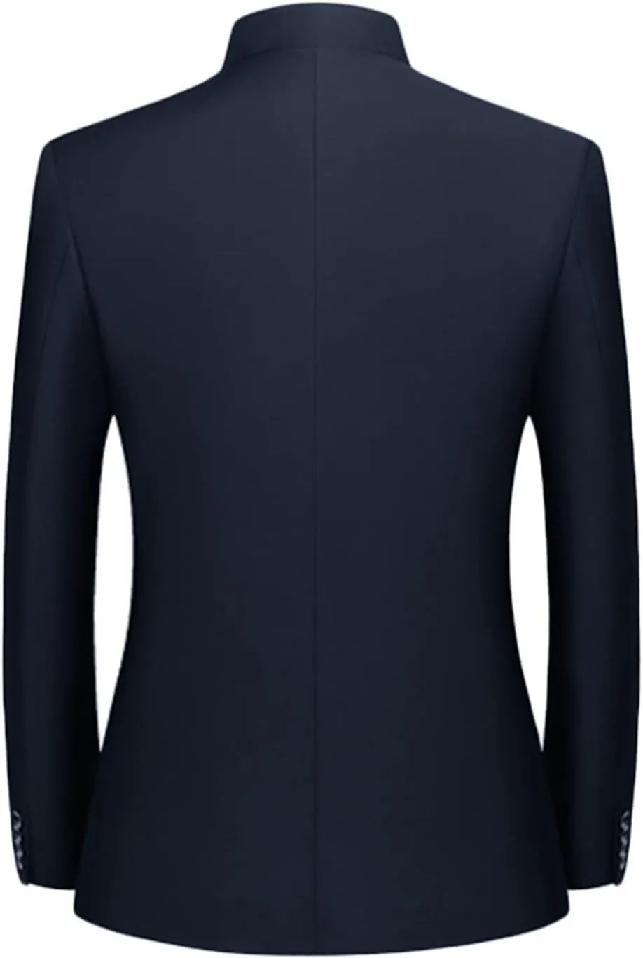 Men's Suits Stand Mandarin Collar Suit 2 Piece Men Suits Slim Fit Chinese Tunic Suits Solid Jacket Set