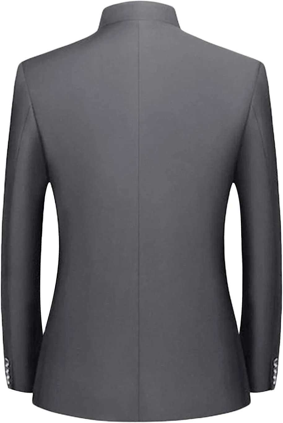 Men's Suits Stand Mandarin Collar Suit 2 Piece Men Suits Slim Fit Chinese Tunic Suits Solid Jacket Set