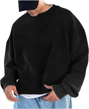 Men's Sweatshirts Hoodies Contrast Color Loose Drop Shoulder Sleeves Hoodies Casual Sports Graphic Hoodies, M-3XL