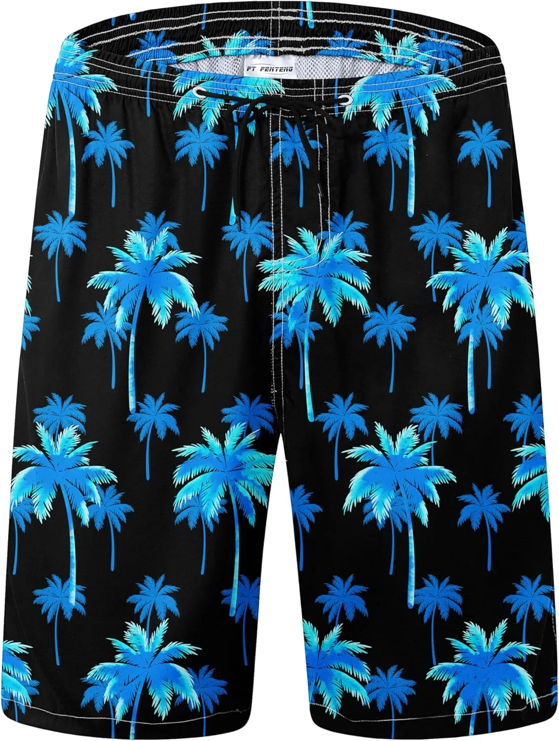 Mens Swim Trunks Quick Dry Board Shorts with Mesh Lining, Breathable Fit Hawaii Beach Shorts Swimwear Bathing Suits