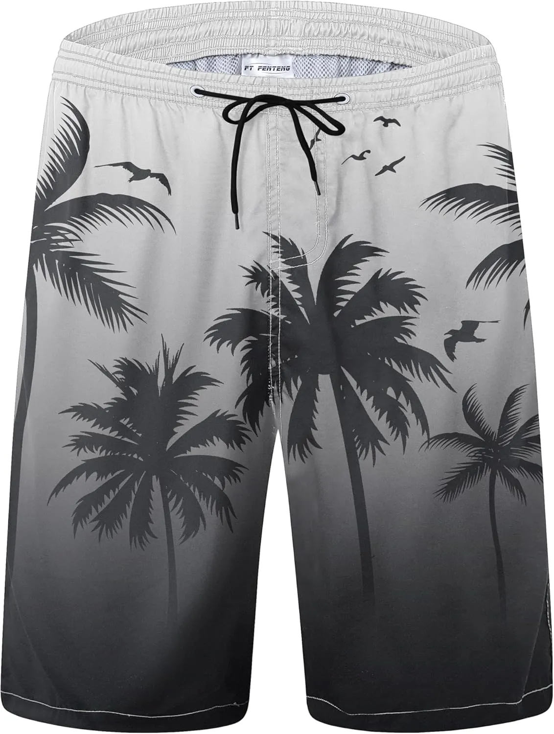 Mens Swim Trunks Quick Dry Board Shorts with Mesh Lining, Breathable Fit Hawaii Beach Shorts Swimwear Bathing Suits