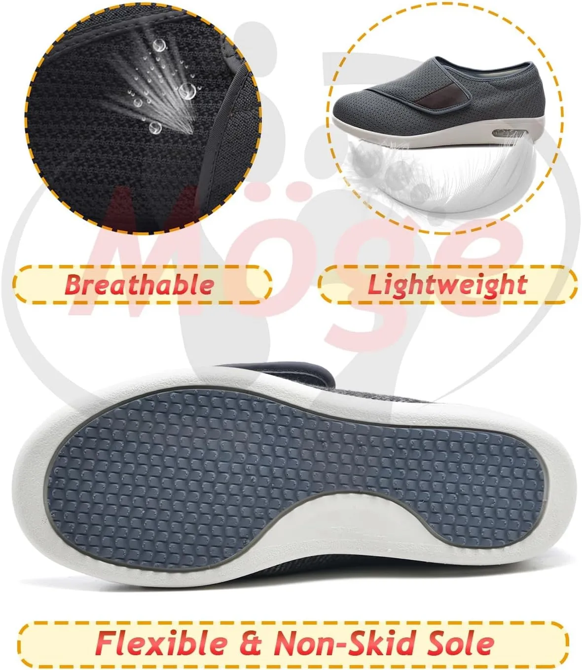 Mens Trainers Shoes Orthopaedic Shoes Women's Air Cushion Diabetic Shoes Casual Slip On Walking Shoes Sandals Running Shoes Sports Shoes Trainers Wide Fit Trainers Women