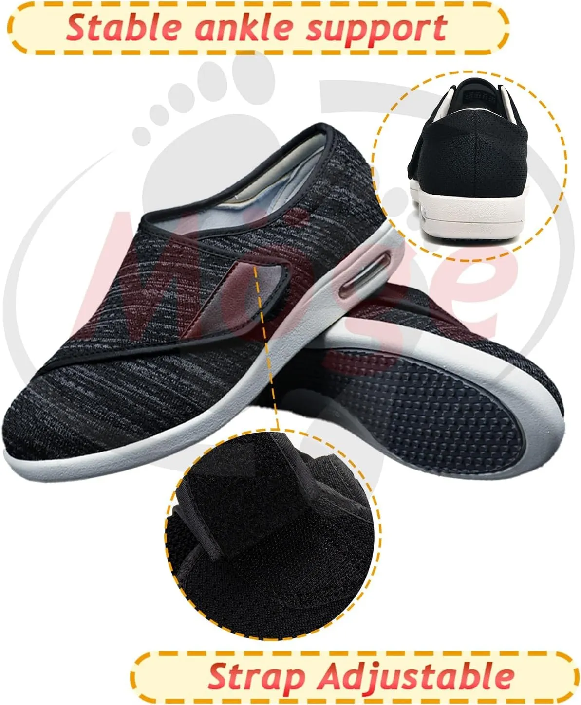 Mens Trainers Shoes Orthopaedic Shoes Women's Air Cushion Diabetic Shoes Casual Slip On Walking Shoes Sandals Running Shoes Sports Shoes Trainers Wide Fit Trainers Women