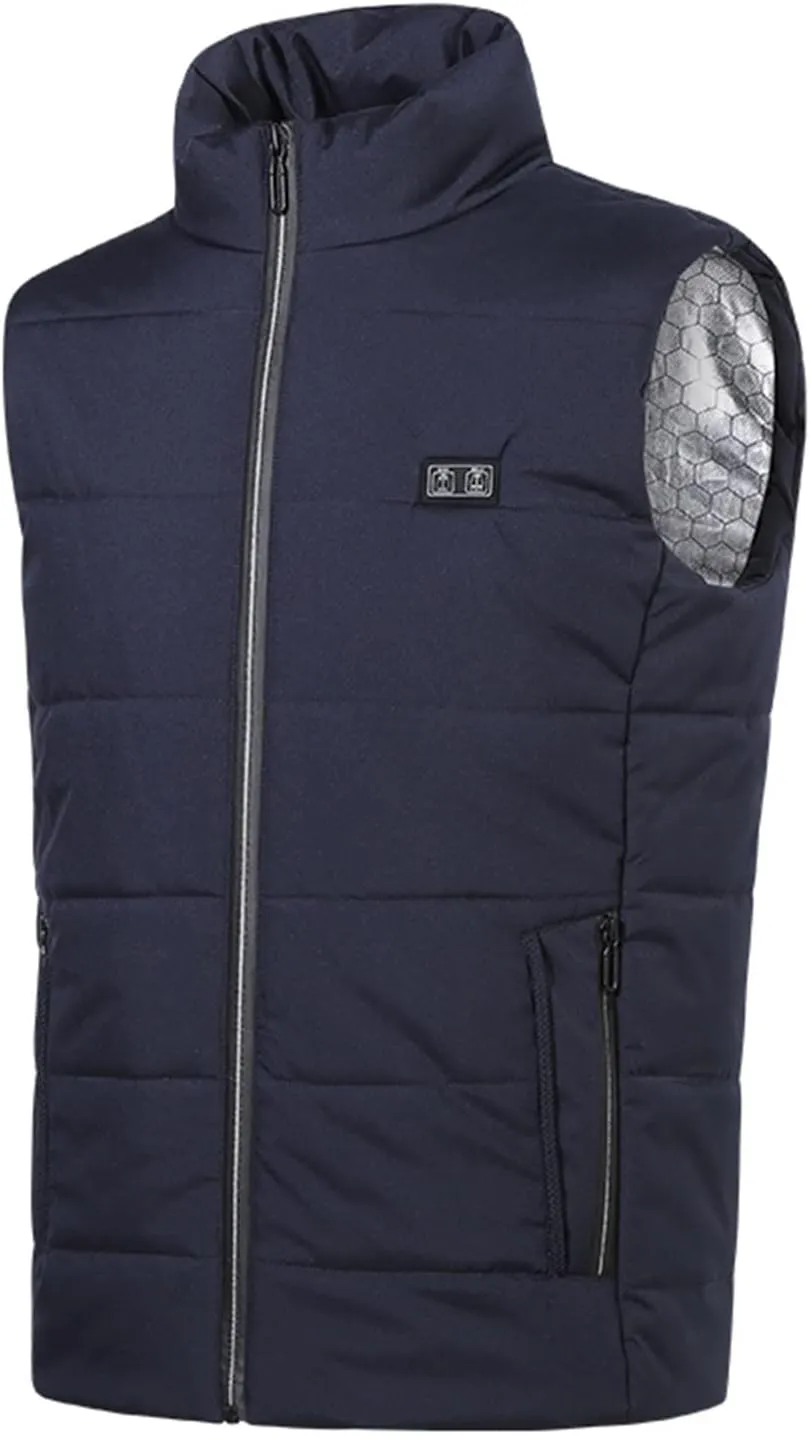 Men'S Vest Warm Vest Solid Color Loose Coat Men Black Vest Light Weight Vest Men Mens Fleece Vests With