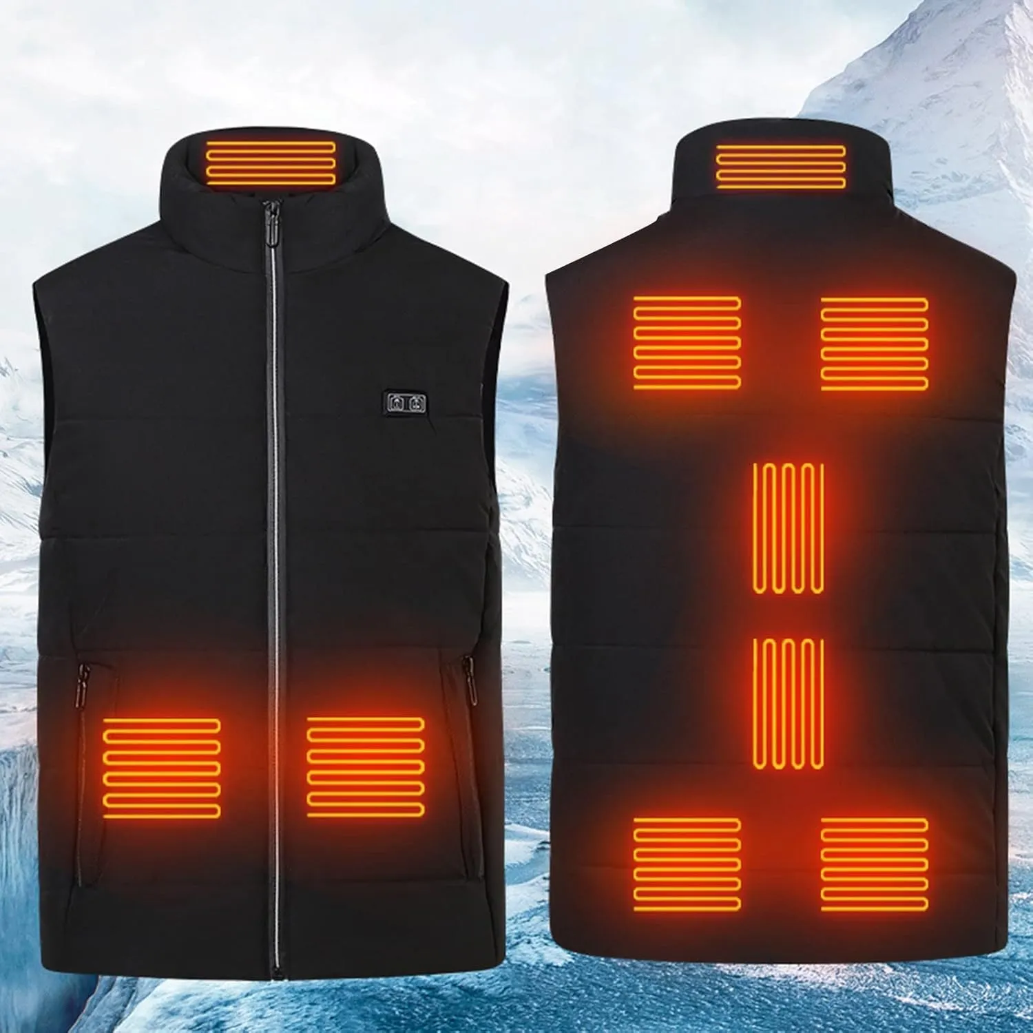 Men'S Vest Warm Vest Solid Color Loose Coat Men Black Vest Light Weight Vest Men Mens Fleece Vests With