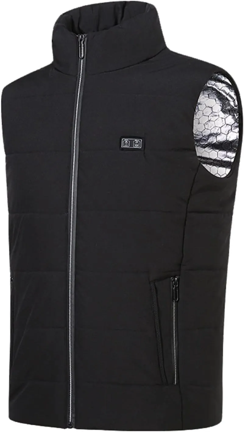 Men'S Vest Warm Vest Solid Color Loose Coat Men Black Vest Light Weight Vest Men Mens Fleece Vests With