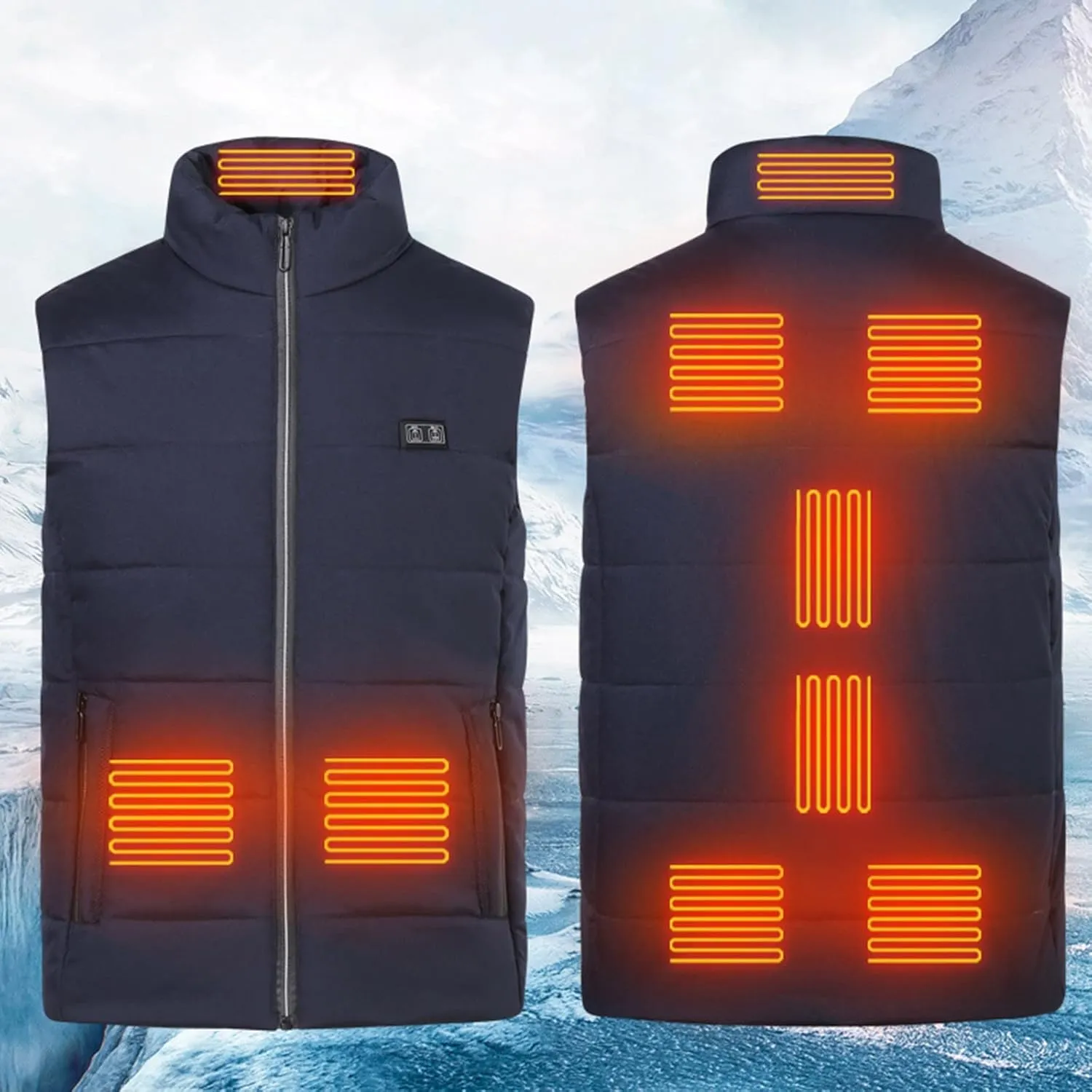 Men'S Vest Warm Vest Solid Color Loose Coat Men Black Vest Light Weight Vest Men Mens Fleece Vests With