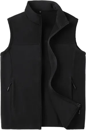 Men'S Vest Warm Vest Solid Color Loose Coat Men Black Vest Light Weight Vest Men Mens Fleece Vests With