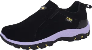 Men's White, Black, Grey Hiking Shoes - All Season, Flat Heel, Round Toe, Slip-On, Water Resistant, Slip-Resistant, Casual, Outdoor, Adult Men's Size